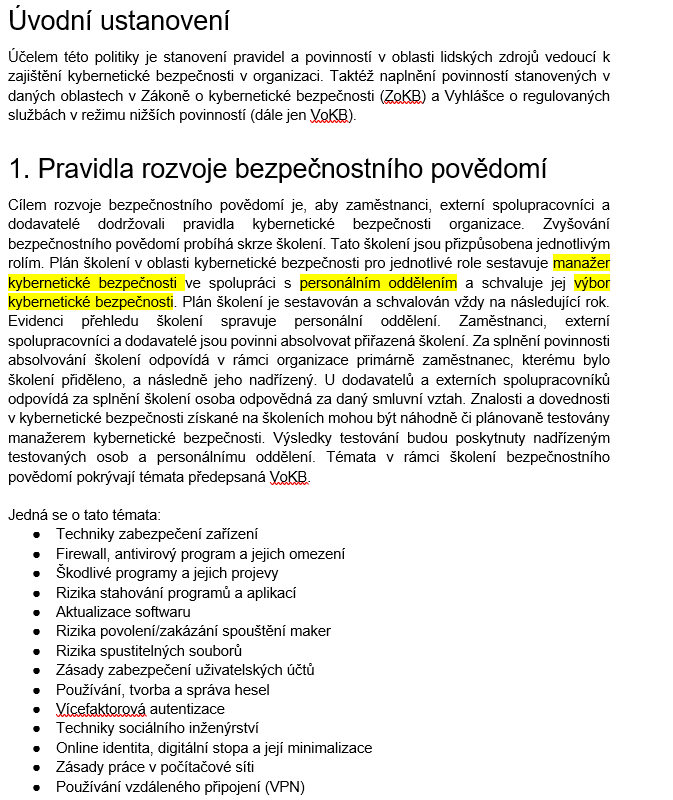 Politika bezpečnosti lidských zdrojů