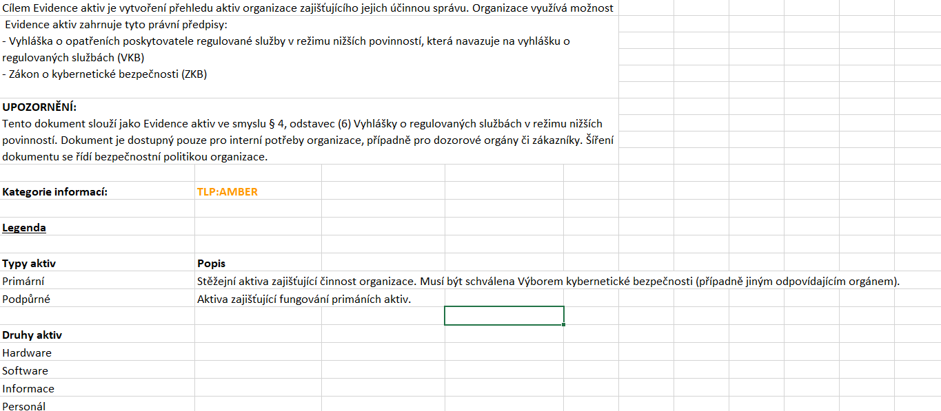Evidence aktiv - nižší povinnosti VoKB (NIS2)
