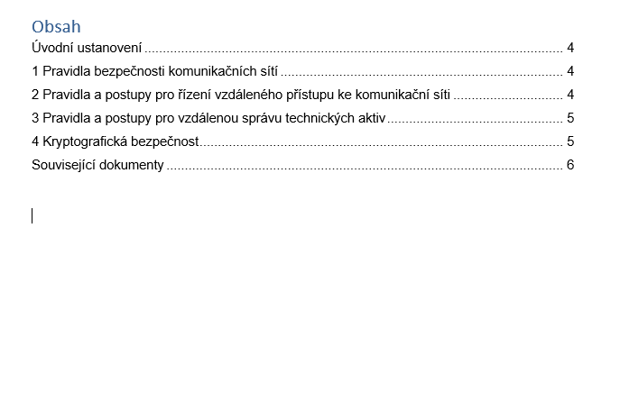 Politika bezpečnosti komunikační sítě